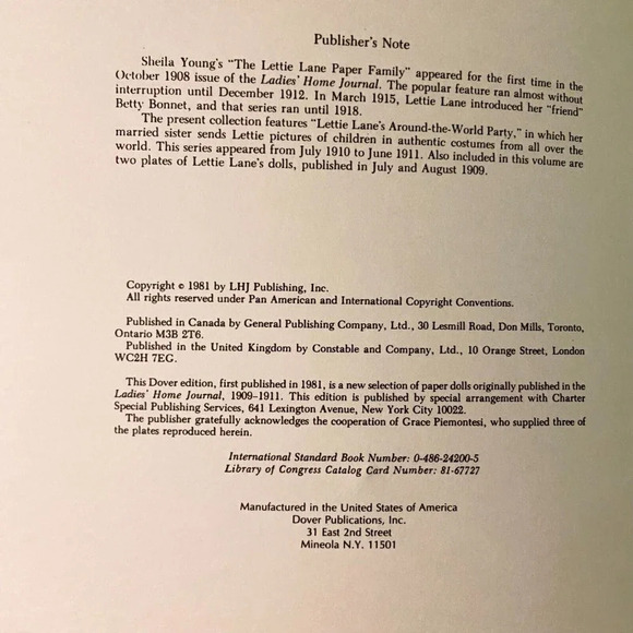 Vintage 1981 More Lettie Lane Paper Dolls  27 Paper Dolls Sheila Young Uncut - Picture 6 of 14